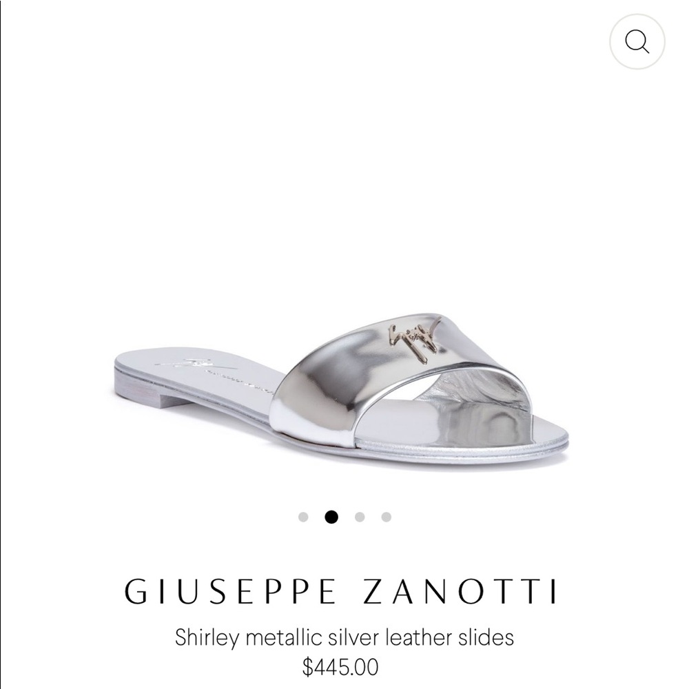 Giuseppe Zanotti Silver Slide Sandal